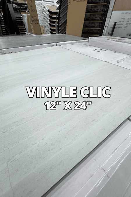 Revêtement de Sol Vinyle 12"x24" SPC Clic - 2,59 $/pi²